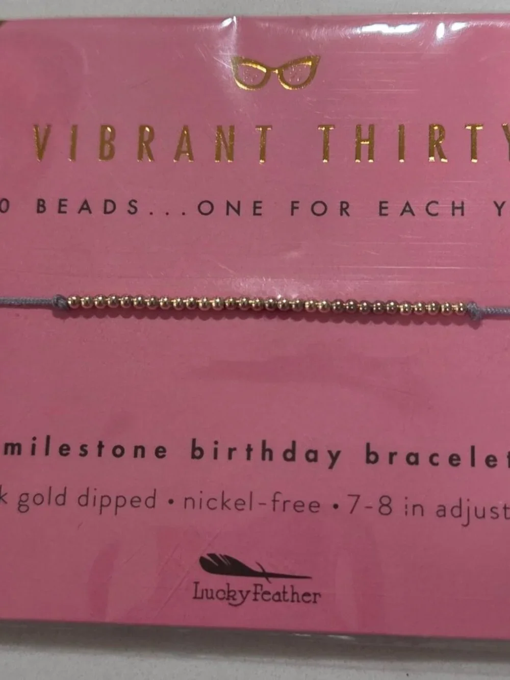 Vibrant Thirty" Milestone Birthday Bracelet, designed specifically as a 30th bir - Picture 1 of 2